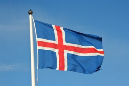 De vlag van Ijsland